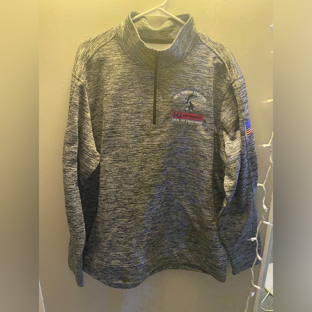 Michael Jackson the musical half-zip crewneck with logo and lettering